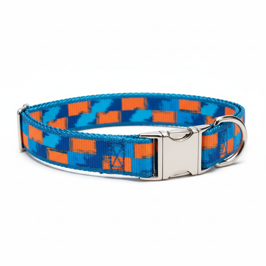 Collar ajustable de nylon colorido para mascotas