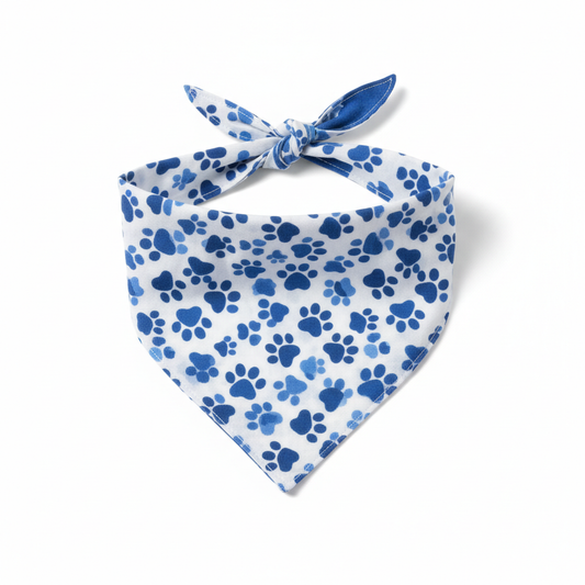 Bandana de algodón con estampado de huellas